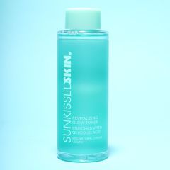 Sunkissed Skin Revitalising Glycolic Toner 150ml - 95% Natural Formula, Vegan, + Gylcolic Acid + Lactic Acid