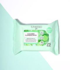 Sunkissed Skin Cucumber Cleansing Wipes 25 Pack
