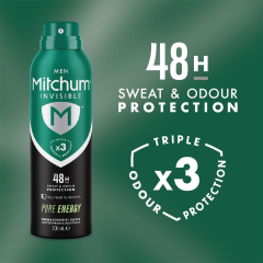 Mitchum Men Invisble 48H Antiperspirant Pure Energy 200ml
