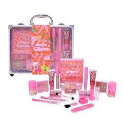 Q-KI Jingle & Glow Vanity Case Makeup Gift Set