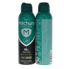 Mitchum Men Triple Odour Protection Invisble 48H Antiperspirant Pure Energy 200ml
