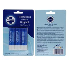 Curalene Moisturising Lip Balm Original with Vitamin E - 3 x 4.8g