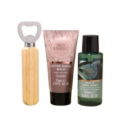 The Kind Edit Co. Skin Expert For Men The Cheers Kit Bottle Opener Gift Set
