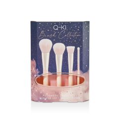 Q-KI Brush Collection Set - Blusher, Powder, Blending, Eyeshadow Brush, Cosmetic Bag