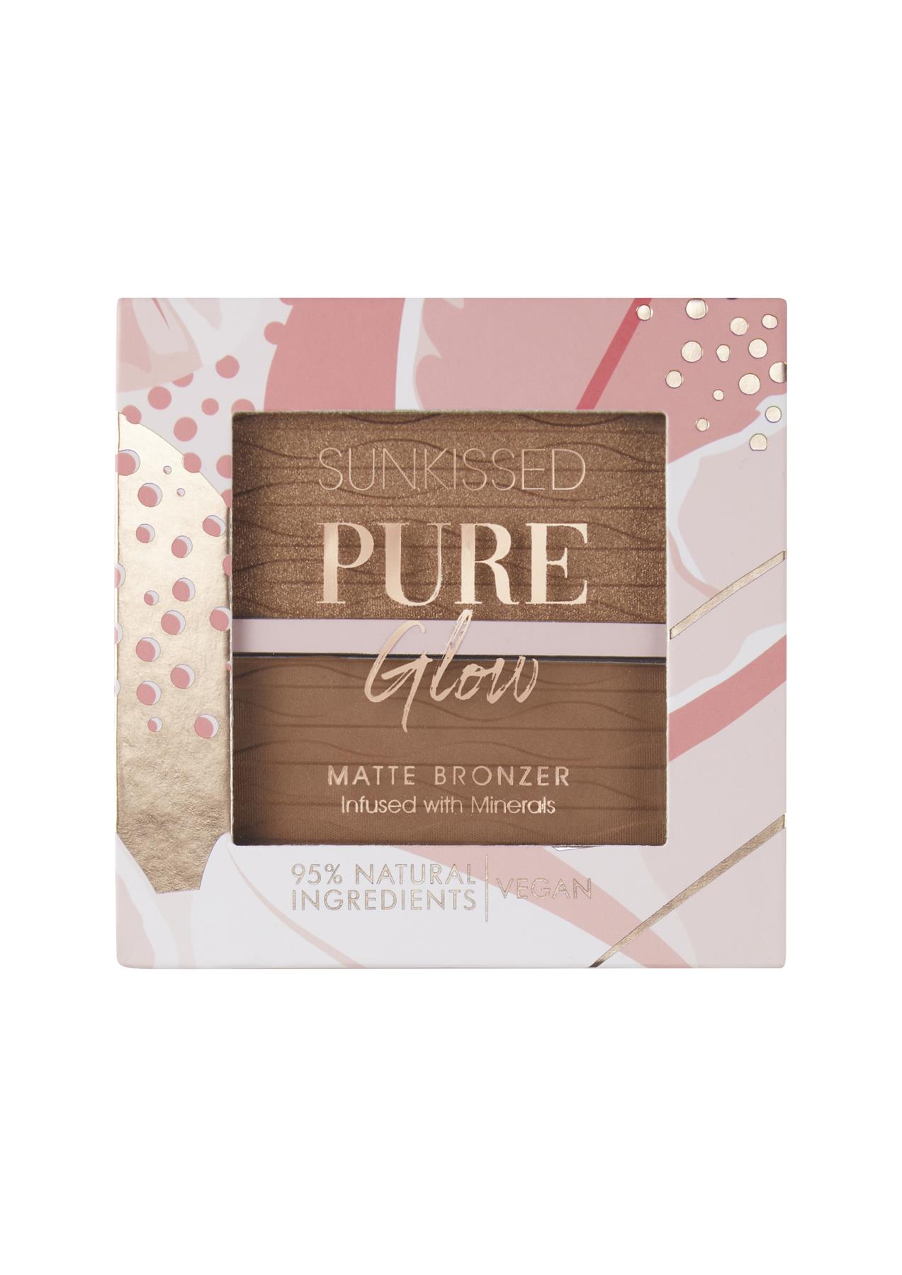 Image of Sunkissed Pure Glow Matte Bronze Palette - 95% Natural - 2 x 6.5g Bronzer