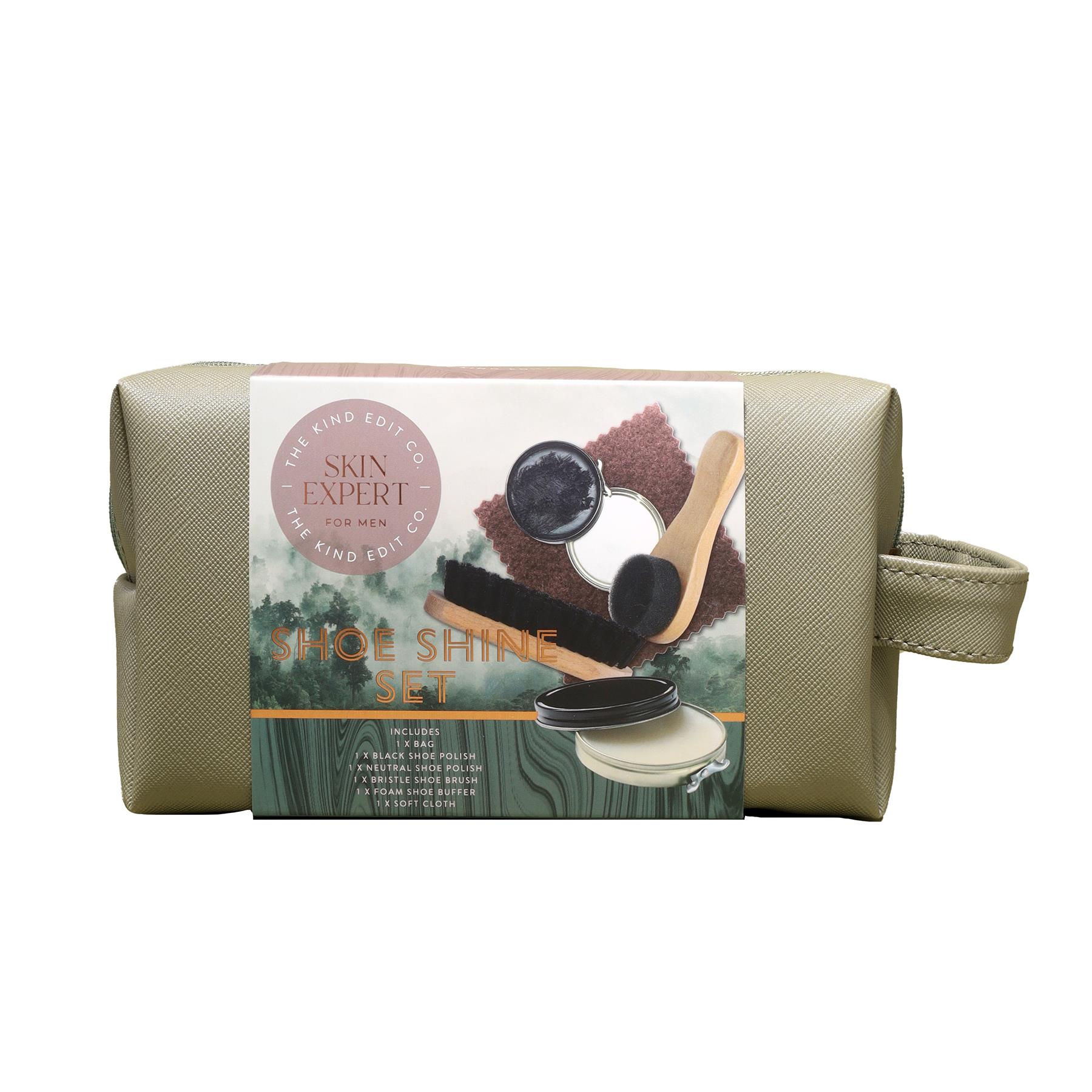Image of The Kind Edit Co. Skin Expert for Him Shoe Shine Gift Set