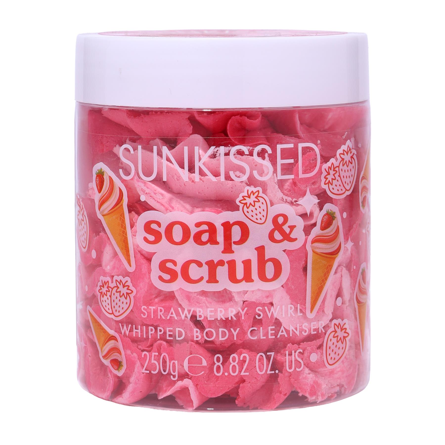 Sunkissed Soap and Scrub Whip Strawberry Swirl Body Cleanser 250g at Perfume Plus Direct