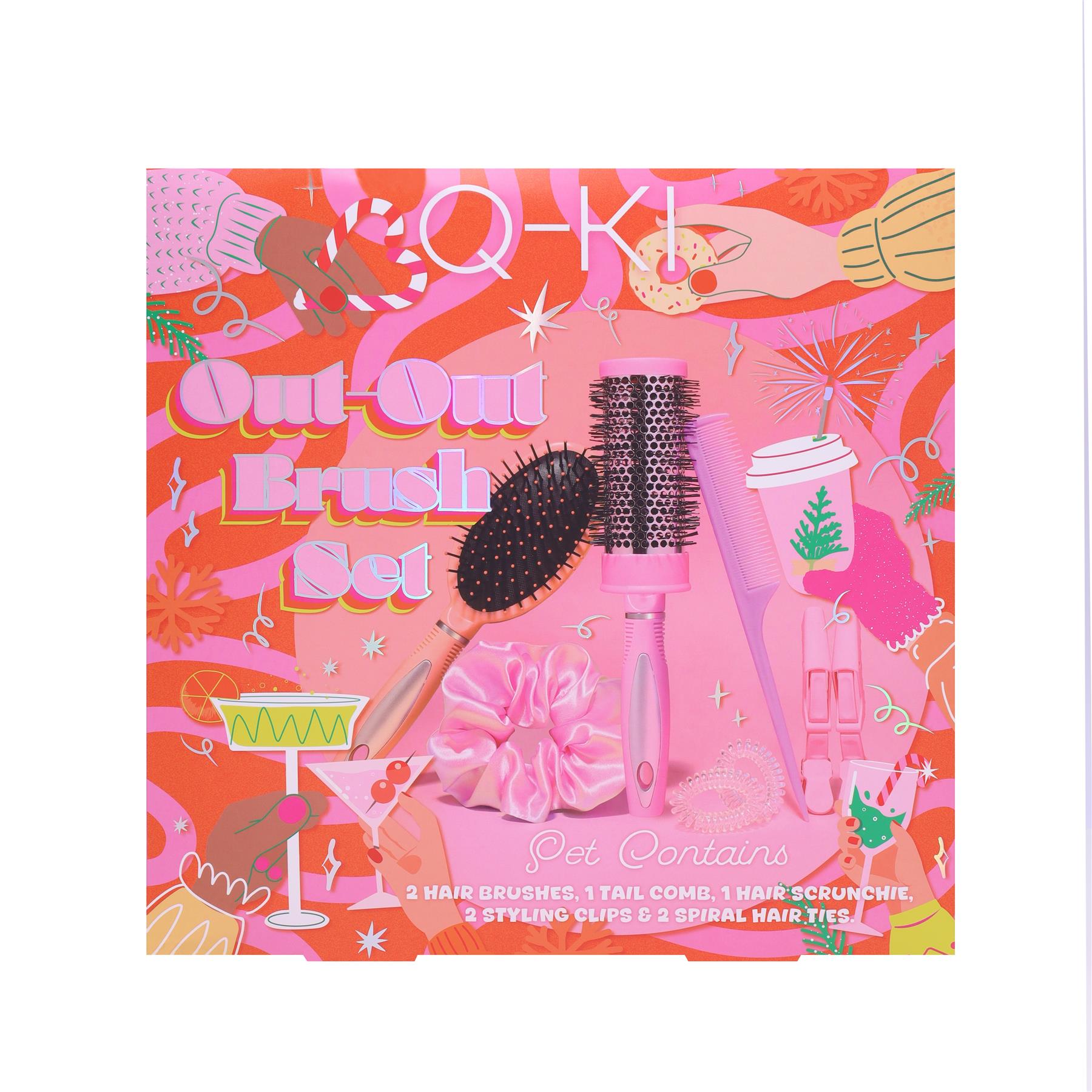Q-KI Out-Out Hair Brush Gift Set