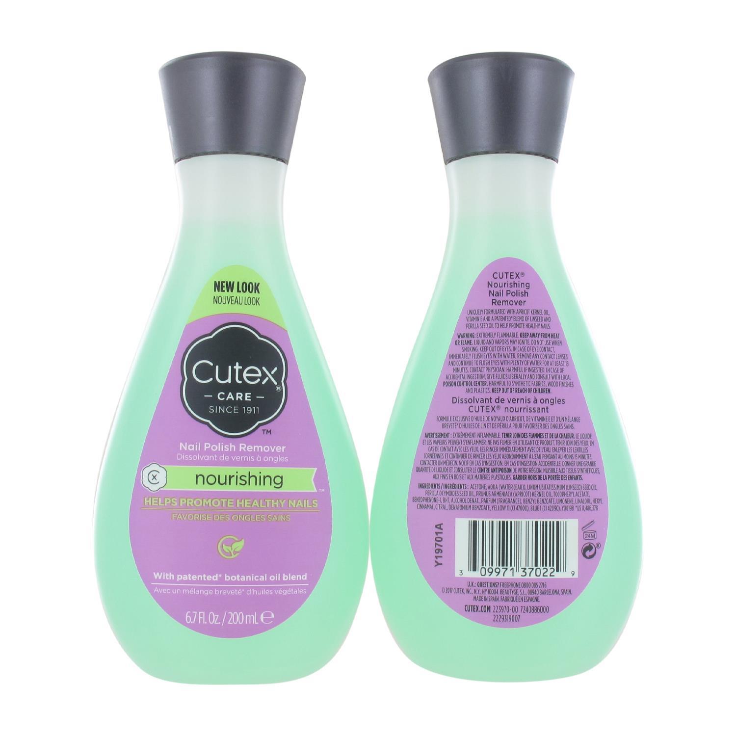 Cutex Nourishig Nail Polish Remover 200ml with Botanical Oil, Vitamin E from Perfume Plus Direct