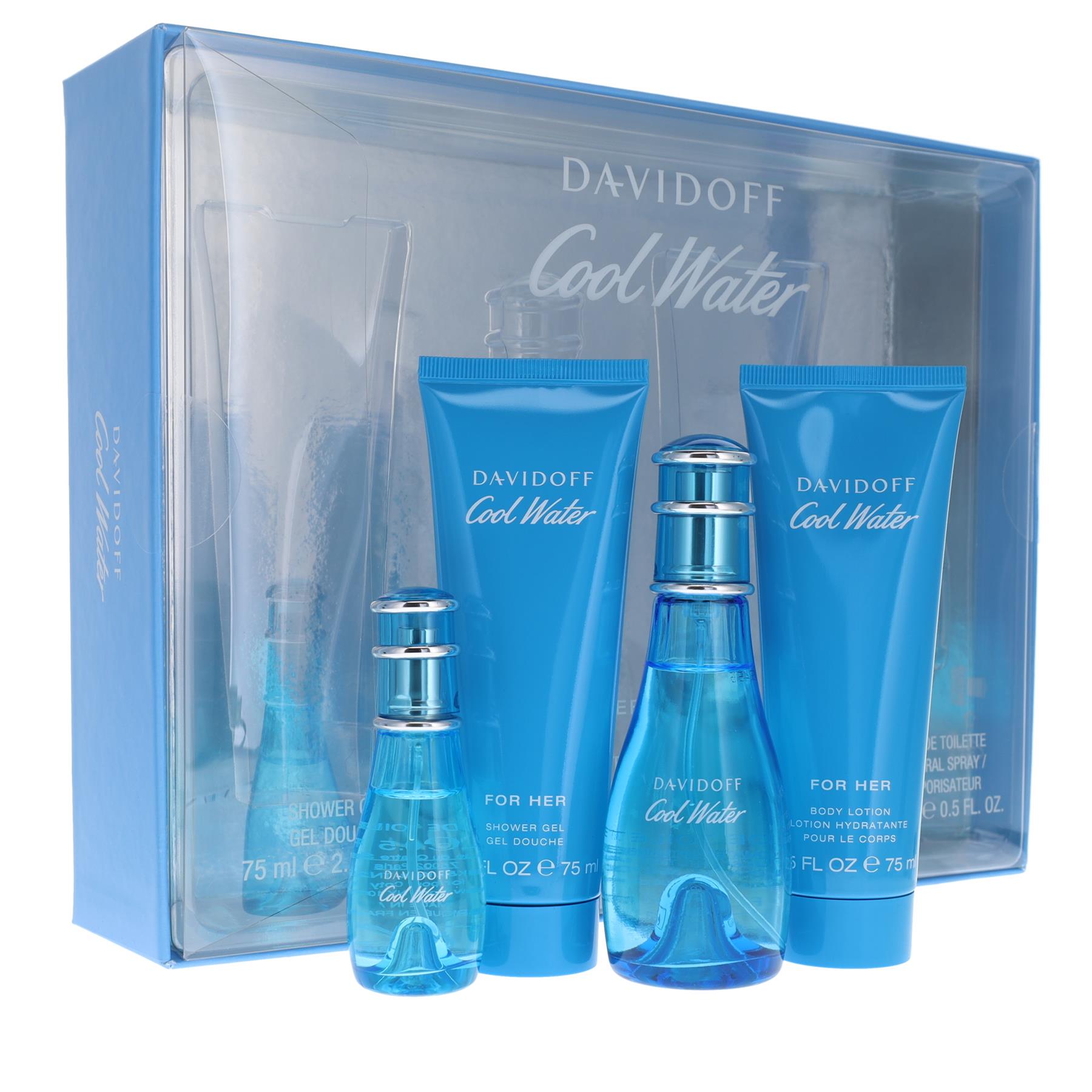 Image of Davidoff Cool Water Her Eau de Toilette Spray 50ml Gift Set for Her