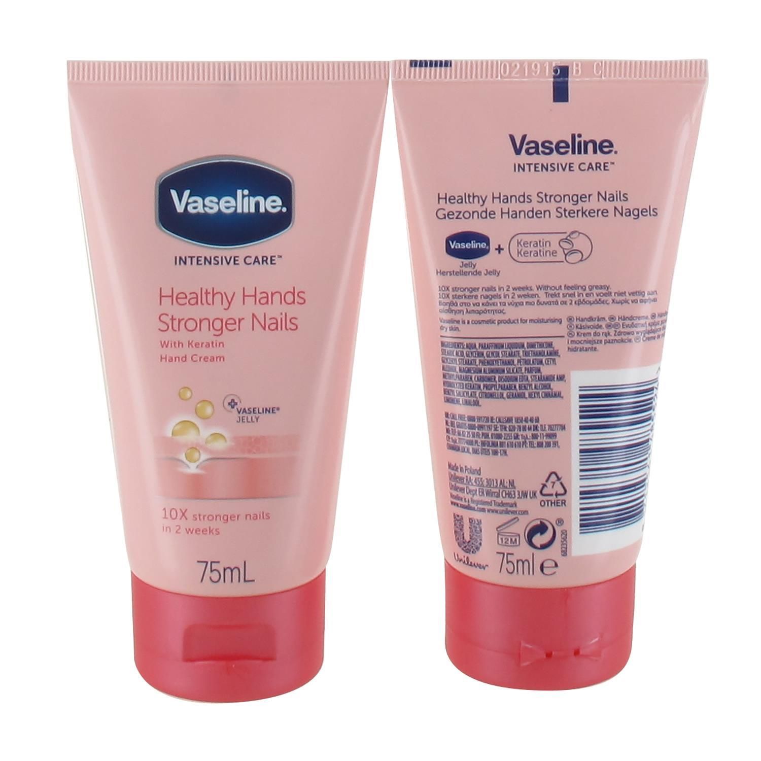 Vaseline Intensive Care Healthy Hands Stronger Nails Cream 75ml - Concord  Cash and Carry