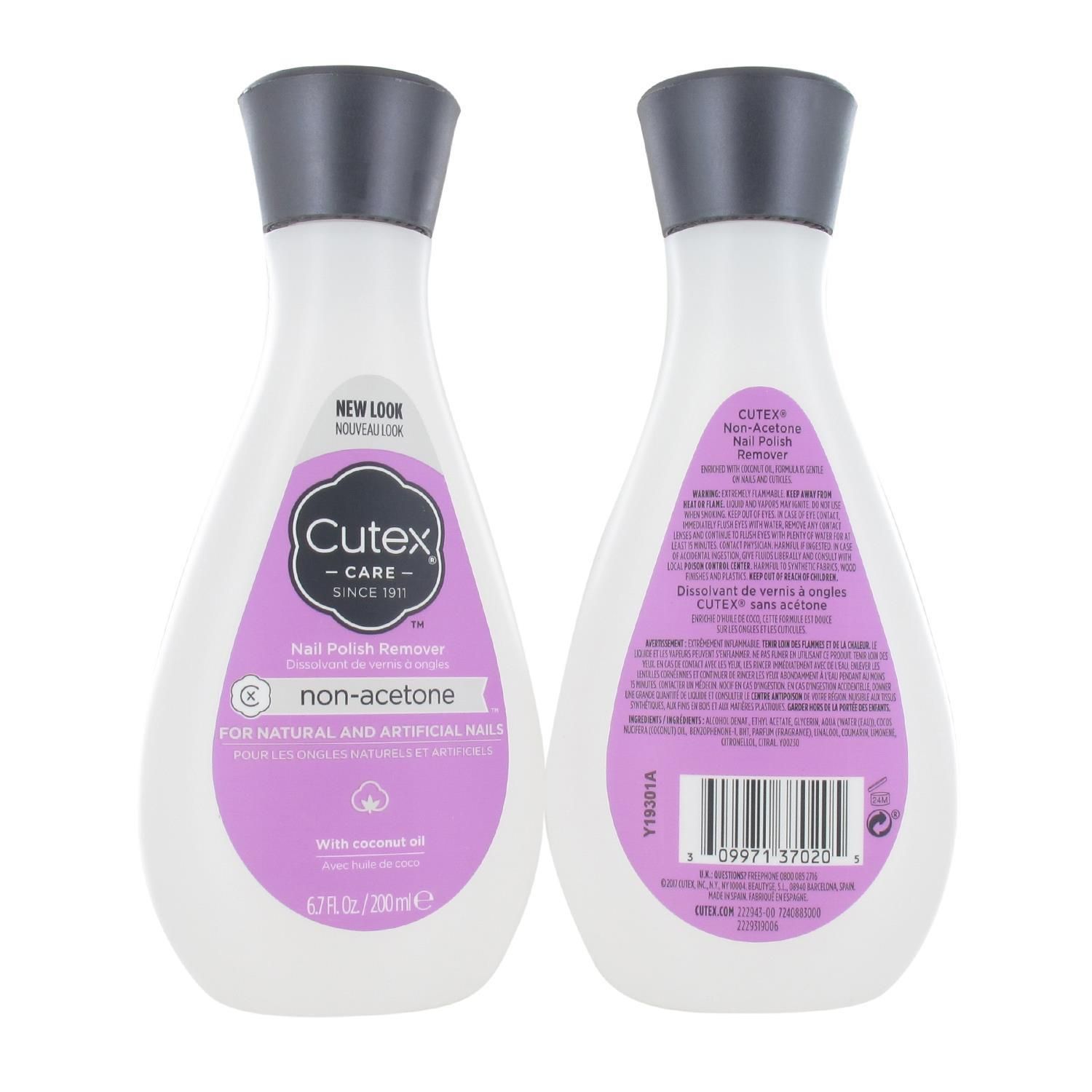 Cutex Non Acetone Nail Polish Remover 200ml with Coconut Oil