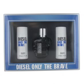 Diesel Only The Brave Eau de Toilette 50ml Gift Set 2 x 50ml Shower Gel for Him