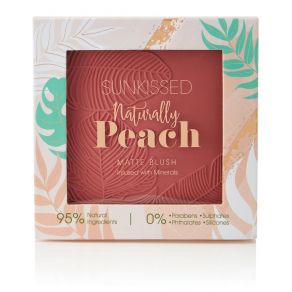 Sunkissed Naturally Peach Blusher 18.8g with 95% Natural Ingredients