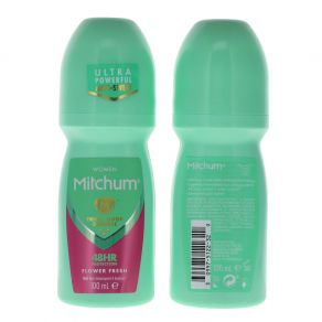 Mitchum Triple Odor Defense Flower Fresh  Antiperspiant & Deodorant 100ml Roll On - 48HR Protection for Her