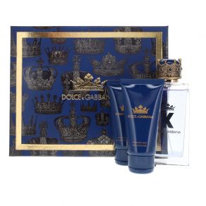 Dolce & Gabbana K 100ml Eau de Toilette Gift Set 50ml Shower Gel,  50ml Aftershave Balm for Him