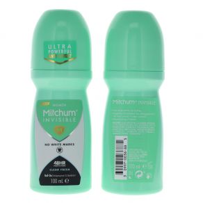Mitchum Invisible  Clear Fresh 100ml Roll On Antiperspiant & Deodorant - 48HR Protection for Her