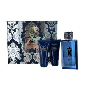 Dolce & Gabbana K by Dolce & Gabbana 100ml Eau de Parfum Gift Set 50ml Aftershave Balm, 50ml Shower Gel 50ml for Him