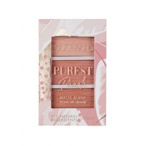 Sunkissed Purest Peach Matte Blush Palette - 95% Natural - 3  x 2.g Blusher