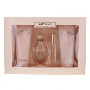 Sarah Jessica Parker Lovely 100ml Eau de Parfum Gift Set 200ml Body Lotion, 15ml Eau de Parfum, 200ml Shower Gel for Her