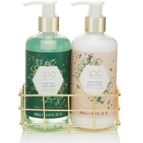 Style & Grace Spa Botanique Luxuxy Handcare Gift Set 280ml Hand Wash, 280ml Hand Lotion and Basket