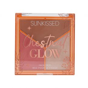 Sunkissed Chestnut Glow Face Trio Palette - Bronzer,  Blusher, Highlighter
