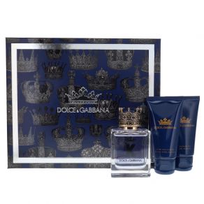 Dolce & Gabbana K 50ml Eau de Toilette Gift Set  50ml Aftershave Balm, 50ml Shower Gel for Him