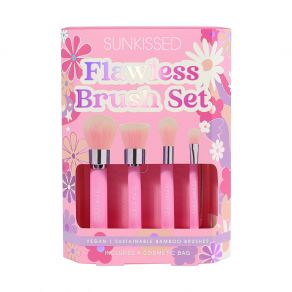 Sunkissed Flawless 4 Piece Brush Set  with Cosmetic Bag