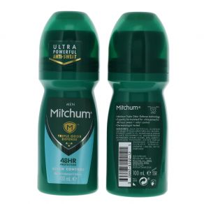 Mitchum Triple Odor Defense Clean Control 100ml Roll On  Antiperspirant & Deodorant - 48HR Protection for Him