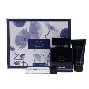 Narciso Rodriguez Bleu Noir 100ml Eau de Parfum Gift Set 50ml Shower Gel, 10ml Eau de Parfum for Him 