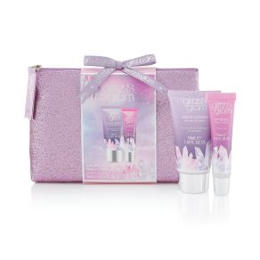 Style & Grace Glitz & Glam Glitter Bag Gift Set - 50ml Hand Lotion, 10ml Lip Gloss and Sequin Bag