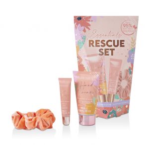 Sunkissed Essentials Rescue Set - Hair Scrunchie, 100ml Hand Cream, 8ml Lip Balm