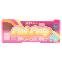 Sunkissed Pink Party Face Palette Infused with Minerals - 1.7g Bronzer, 1.7g Blusher, 12 x 0.7g Eyeshadow