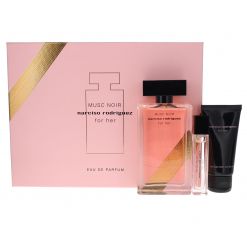 Narciso Rodriguez For Her Musc Noir 100ml Eau de Parfum Gift Set 50ml Body Lotion, 10ml Eau de Parfum Purse Spray for Her