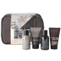 Style & Grace Skin Expert Travel Bag  - 100ml Shower Gel, 100ml Shampoo, 50ml Face Scrub, 50ml Body Lotion, Toiletry Bag