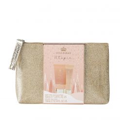 Style & Grace Utopia Glitter Bag Set - 50ml Hand Lotion, 10ml Lip Gloss, Bag