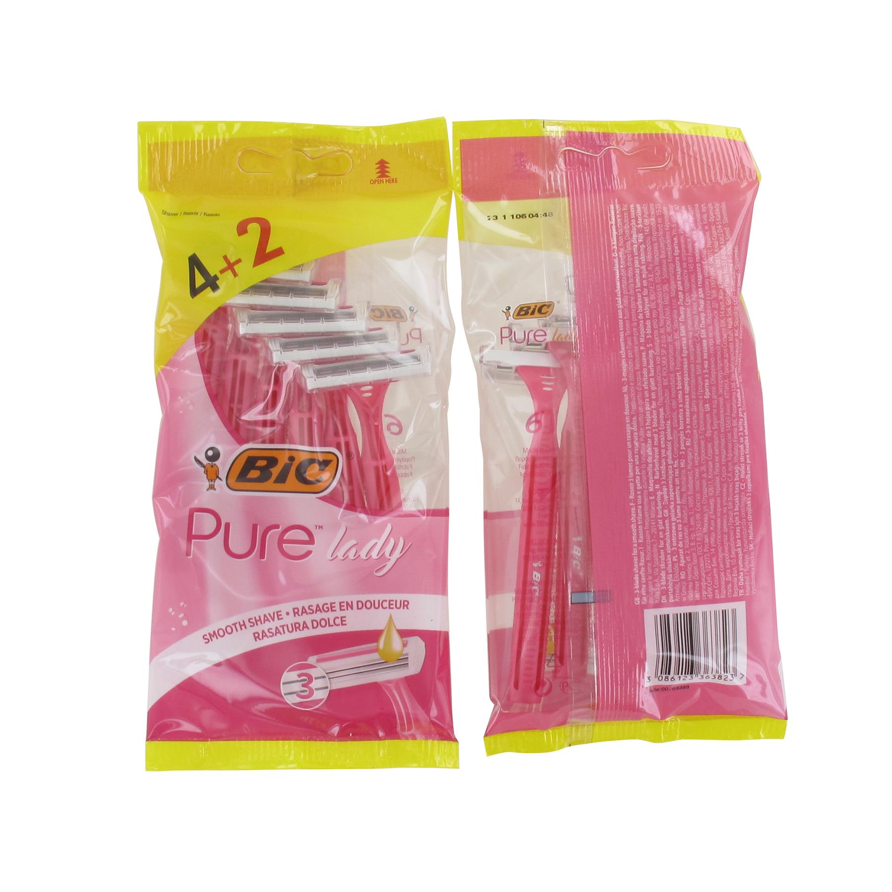 Bic Pure Lady 3 Disposable Shavers 4 +2 at Perfume Plus Direct