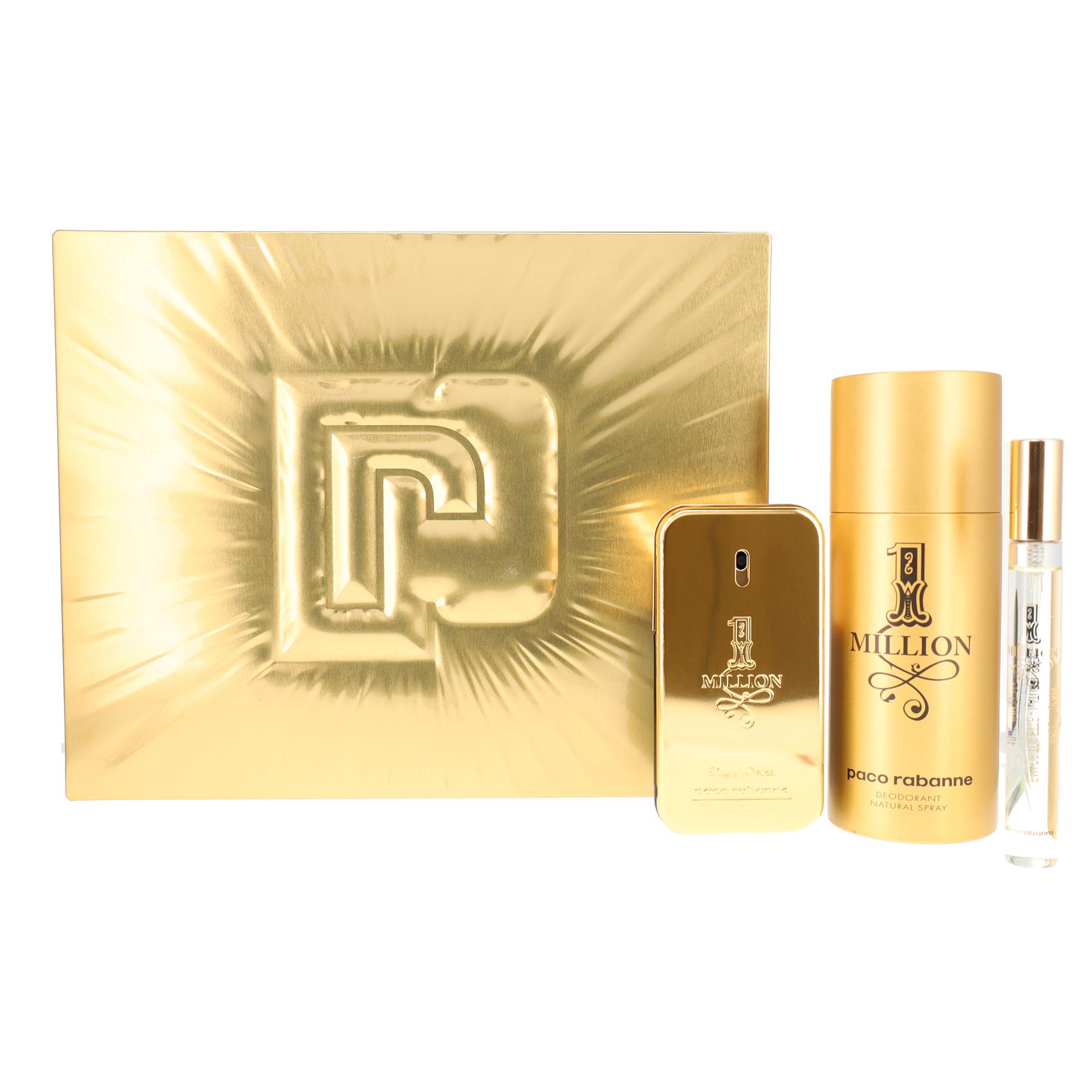 Paco Rabanne 1 Million 50ml Eau de Toilette Gift Set 150ml Deodorant Spray, 10ml Eau de Toilette... from Perfume Plus Direct