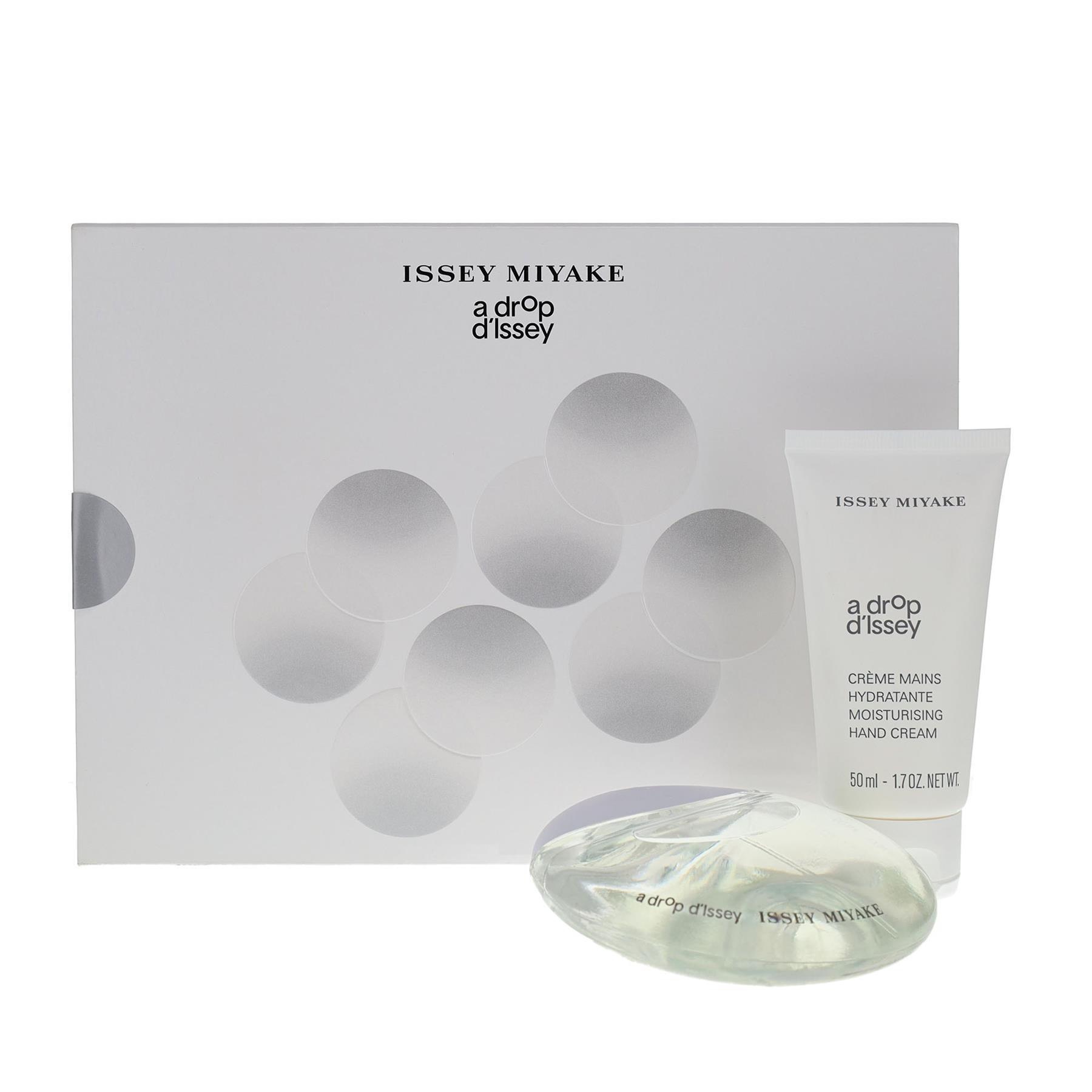 Issey Miyake A Drop d'Issey 50ml Eau de Parfum Gift Set 50ml Hand Cream for Her from Perfume Plus Direct