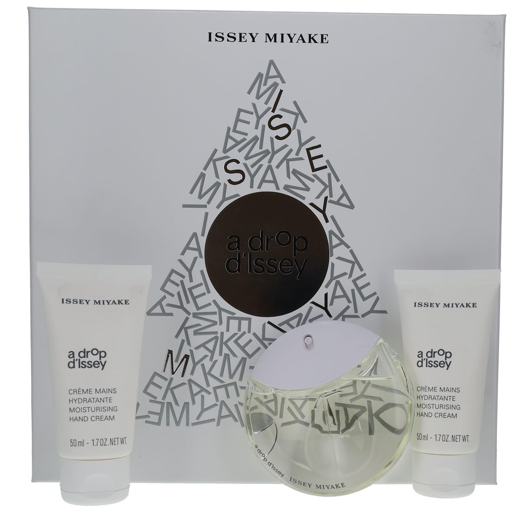 Issey Miyake A Drop D'Issey 50ml Eau de Toilette Gift Set 2 x 50ml Hand Cream for Her at Perfume Plus Direct
