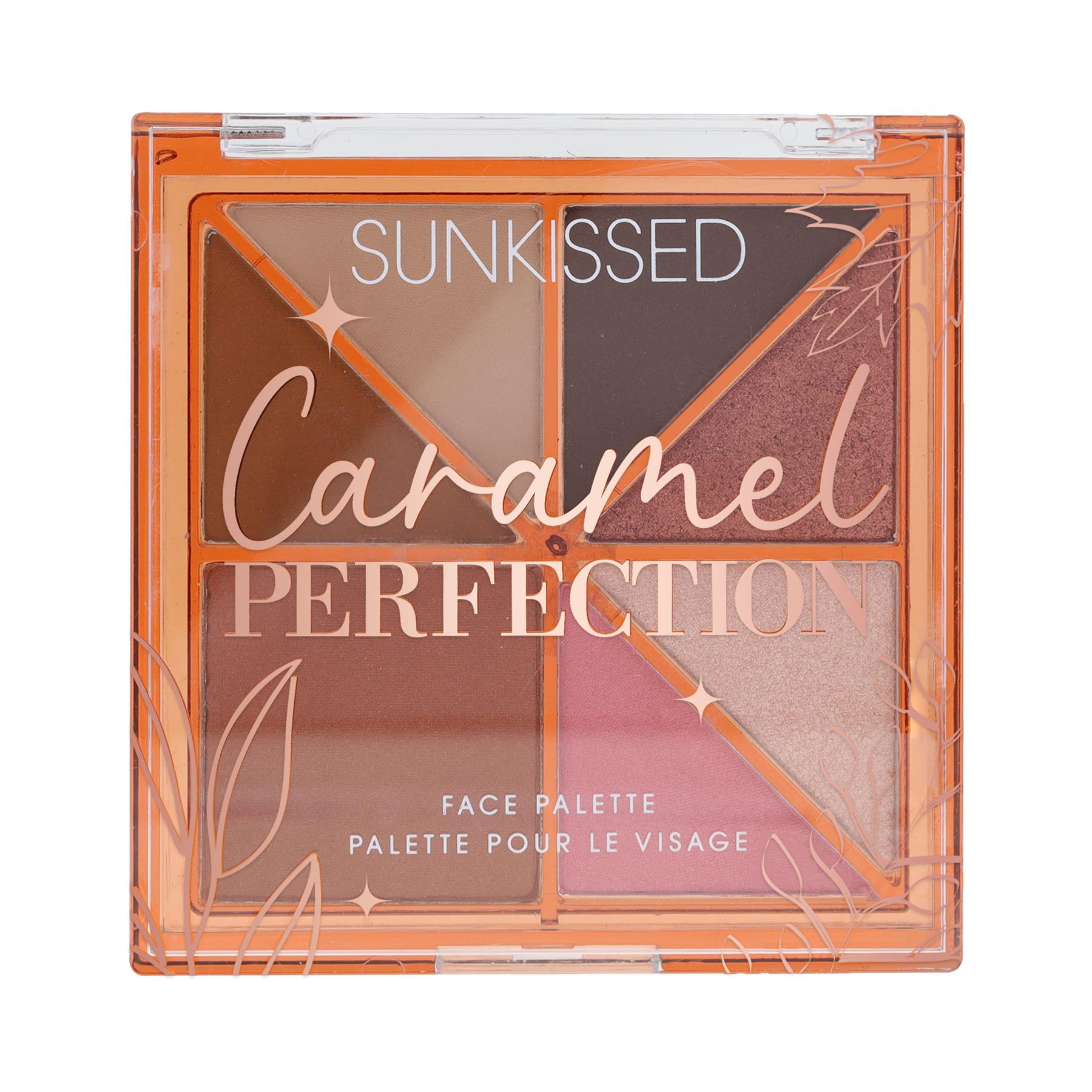 Sunkissed Caramel Perfection Face Palette - Bronzer, Blusher, Highlighter, Eyeshadow from Perfume Plus Direct